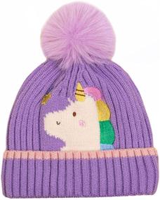 img 1 attached to Little Winter Sequin Unicorn Toddler Girls' Accessories and Cold Weather