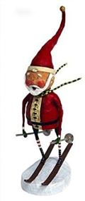 img 2 attached to 🎅 Charming Lori Mitchell Downhill Santa: A Festive Delight for Holiday Decor