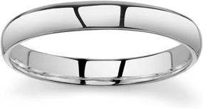 img 2 attached to 💍 Tesori & Co 10k Comfort Fit 3mm Wedding Band in Yellow, White, or Rose Gold