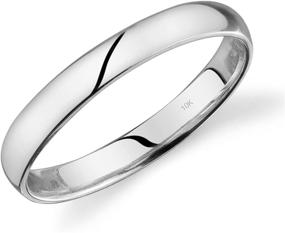 img 4 attached to 💍 Tesori & Co 10k Comfort Fit 3mm Wedding Band in Yellow, White, or Rose Gold