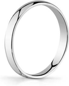 img 3 attached to 💍 Tesori & Co 10k Comfort Fit 3mm Wedding Band in Yellow, White, or Rose Gold