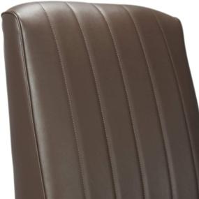 img 1 attached to 🪑 Enhance Your Office Comfort and Style with La-Z-Boy Bennett Modern Executive Lumbar Support Chair in Bonded Leather, Brown