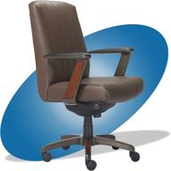 🪑 enhance your office comfort and style with la-z-boy bennett modern executive lumbar support chair in bonded leather, brown logo