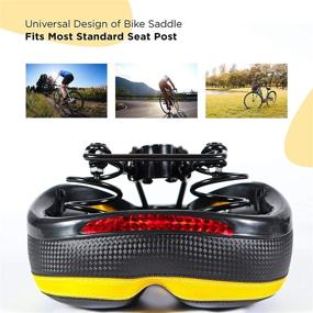 img 2 attached to 🚲 EBIKELING Comfortable Dual Shock Absorbing Bike Seat Cushion for Men and Women - Memory Foam Universal Fit Bicycle Saddle for Outdoor Mountain Bikes and Exercise