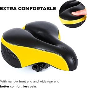 img 3 attached to 🚲 EBIKELING Comfortable Dual Shock Absorbing Bike Seat Cushion for Men and Women - Memory Foam Universal Fit Bicycle Saddle for Outdoor Mountain Bikes and Exercise