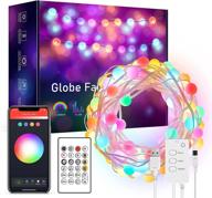 🌟 smart globe fairy lights: 32.8ft, 66led music sync | waterproof | usb powered | works with alexa & google home | wifi & bluetooth connectivity | app & remote controlled decorative lighting логотип