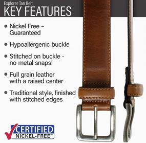 img 3 attached to Tan Belt - Explorer - Nickel Free