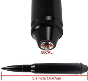 img 2 attached to 🔫 High-Quality 50 Cal Aluminum Bullet Antenna Aerial for Jeep Wrangler JK/JL/TJ - Sleek Black Design