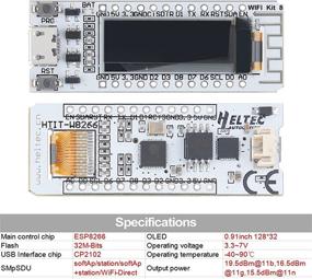 img 1 attached to 📡 MakerFocus ESP8266 OLED WiFi Development Board - 0.91 дюйма ESP8266 OLED дисплей с чипом CP2102, поддержка Arduino IDE, совместимость с ESP8266 NodeMCU LUA