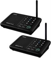 wuloo wireless intercoms for home with 1-mile range - 10 channels, home office business communication system - room to room intercom, 2-pack (black) логотип