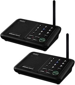img 4 attached to Wuloo Wireless Intercoms for Home with 1-Mile Range - 10 Channels, Home Office Business Communication System - Room to Room Intercom, 2-Pack (Black)