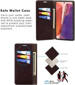 img 3 attached to 📱 Caislean Wallet Case for Samsung Galaxy Note 20 Ultra 5G, PU Leather Folio Flip Cover, [RFID Blocking] Card Holder Kickstand Cash Pocket Folding Case Compatible with Galaxy Note 20 Ultra 5G 6.9" - Rose Gold