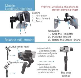 img 1 attached to 📱 Andoer 3-Axis Gimbal Stabilizer for Vertical Smartphone Shooting with Locked/Half-Follow/Full-Follow Modes and Built-in Lithium Battery, Compatible with iPhone X/8/7/6s, Samsung, Huawei, Xiaomi, and Other Smartphones