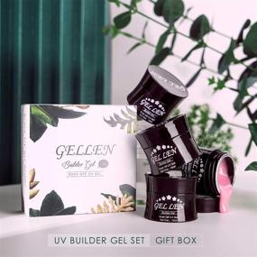 img 3 attached to 💅 Gellen Professional Poly Gel Soak Off UV Builder Gel Set - DIY Home Gel Manicure Kit (15ml, 4 Colors)