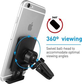 img 1 attached to 📱 Macally Magnetic Phone Holder for Car Vent - Sleek & Durable Magnet Car Mount with Foot Support - Ideal Cell Phone Holder for iPhone & All Apple/Android Smartphones