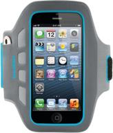 🔒 secure and stylish blue belkin easefit plus armband for iphone 5 / 5s / 5c / se logo