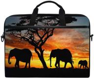 alaza aztec elephant tree sunset 15 inch laptop case shoulder bag crossbody briefcase messenger sleeve for women men girls boys with shoulder strap handle logo