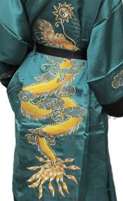 img 1 attached to 🐉 Stunning Thai Dragon Kimono: Reversible Green for Vibrant Style