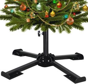 img 4 attached to 🎄 Folding Christmas Tree Stand: Sturdy and Portable Base for 6-8 Foot Trees & Umbrellas