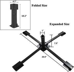 img 1 attached to 🎄 Folding Christmas Tree Stand: Sturdy and Portable Base for 6-8 Foot Trees & Umbrellas