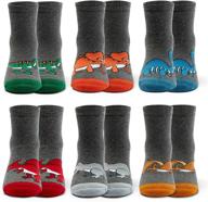 🧦 kids winter warm wool socks for boys - thermal crew socks, pack of 6 pairs logo