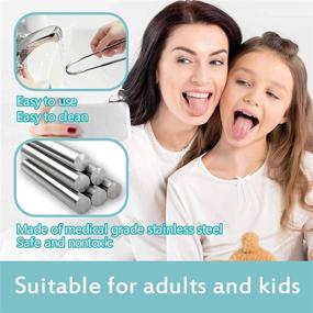 img 2 attached to 👅 Expertly Designed KEEPHOPE Tongue Scraper with Mini Hooks (2 Pack): Effective Tongue Cleaning Tools for Fresh Breath and Oral Hygiene. Made with Medical Grade Stainless Steel Tongue Brush - Ideal for Adults & Kids!