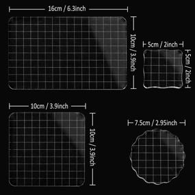 img 3 attached to Whaline 4-Pack Large Acrylic Stamp Block Set with Grid Lines - Ideal for Art Crafts and Scrapbooking