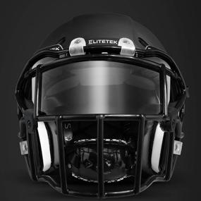 img 3 attached to Clear Vision Football Visor Facemask Eye-Shield by EliteTek - Universal FIT for All Helmet Brands - Youth, Kids & Adults (Clear)