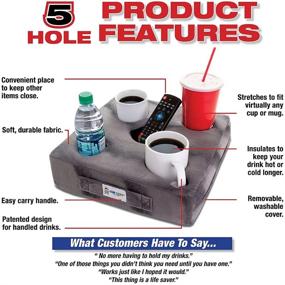 img 3 attached to 🔥 Brown Cup Cozy Deluxe Pillow - The Ultimate Cup Holder for All Settings! Enjoy Spill-Proof Drinks Anywhere - Couch, Floor, Bed, Man Cave, Car, RV, Park, Beach, and Beyond! (As Seen on TV)