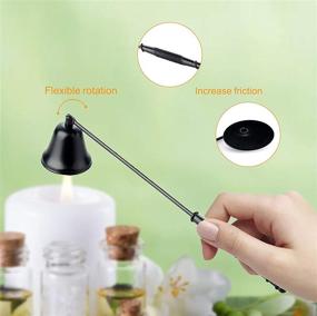 img 2 attached to Black 3-in-1 Candle Accessory Set: Candle Snuffer, Wick Trimmer, and Wick Dipper - Perfect Gift Package for Candle Lovers - By TUINEWBY