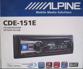 img 2 attached to 🚗Оптимизированный автомобильный стереоприемник Alpine CDE-151E Single DIN с CD, USB, AUX и iPod-контроллером