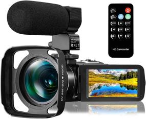 img 4 attached to 📹 Kenuo Ultra HD Video Camera Camcorder: Crisp 1080P 26MP, WiFi Vlogging, Remote Control, Night Vision, Wide Lens, IPS Touch Screen