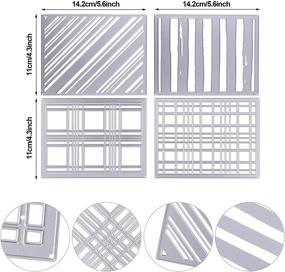 img 3 attached to 🔲 Hollow Frame Cutting Dies 4 Pack - Background Metal Cut Dies for Scrapbooking, Card Making, and DIY Crafts - Embossing Stencil Die Templates for Album Decoration and Photo Embossing Cards