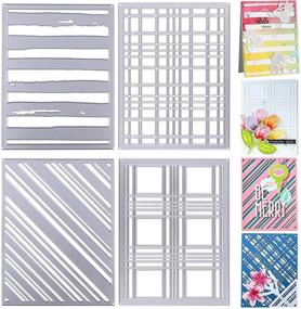 img 4 attached to 🔲 Hollow Frame Cutting Dies 4 Pack - Background Metal Cut Dies for Scrapbooking, Card Making, and DIY Crafts - Embossing Stencil Die Templates for Album Decoration and Photo Embossing Cards