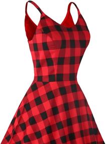 img 1 attached to 👗 GOOBGS Women's 1950s Retro Vintage Spaghetti Strap Cocktail Swing Dresses with Pockets - Stylish and Functional Dresses for Every Occasion