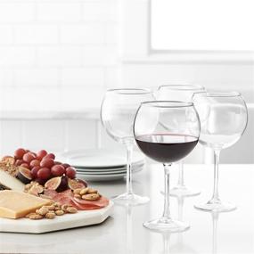 img 1 attached to 🍷 Amazon Basics Red Wine Balloon Wine Glasses: 20-Ounce Set of 4 for Ultimate Wine Tasting Experience