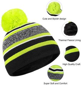 img 3 attached to 🧣 Stay Warm with our Winter Beanie: Windproof Thermal Boys' Accessories for Cold Weather