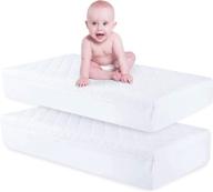 2-pack waterproof crib mattress protector - soft breathable quilted fitted baby mattress cover - noiseless & deep pocket toddler mattress pad - 28'' x 52'' logo