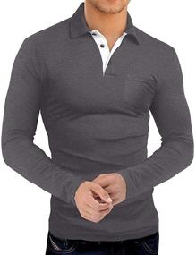 img 3 attached to KUYIGO Sleeve Shirts Casual Cotton Men's Clothing and Shirts