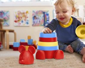 img 2 attached to 🐭 Green Toys Disney Baby Exclusive - Mickey Mouse Stacker: An Eco-Friendly and Fun Toy for Little Ones
