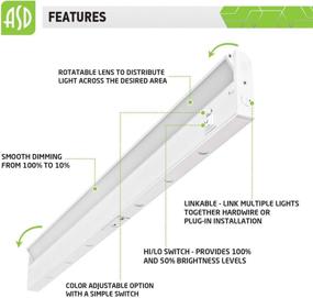 img 1 attached to 💡 ASD LED Swivel Under Cabinet Lighting: Dimmable, 32 Inch, 3 Color Levels, Linkable, Rotatable Lens