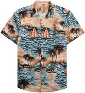 👔 alimens gentle cotton regular hawaiian shirts for men: high-quality men's clothing logo