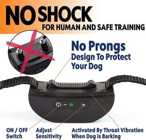 img 2 attached to No Shock Bark Collar for Small and Medium Dogs - Rechargeable, Humane Anti Barking Collar with 4 Color Faceplates, Harmless Prong-Free Design, Sound, Vibration, 7 Sensitivity Levels