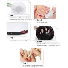 img 3 attached to 💅 Portable Electric Nail Steamer: 36W Automatic Steam Nail Polish Remover & UV Gel Heater Cleaner for Salon and Home Use