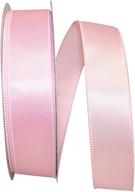 🎀 reliant ribbon pink satin value wired edge ribbon - 1.5" x 50 yards logo