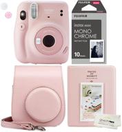 fujifilm instax mini 11 румяно-розовый чехол для камеры мгновенной печати plus логотип
