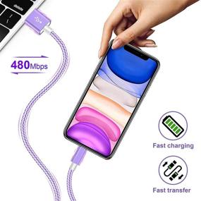 img 1 attached to 🔌 Certified Charging Lightning Compatible XR Purple: Fast and Reliable Charging for Your Apple Device