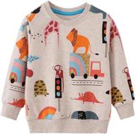 adorable rabbit elephant 100% cotton long sleeve top: perfect toddler kids t-shirt for girls (pink, 18m-6t) logo