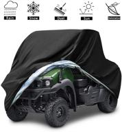 high-quality vvhooy xl utv cover for waterproof all-weather protection - compatible with polaris ranger rzr pioneer yamaha honda kawasaki mule rhino - heavy duty oxford utility vehicle storage cover - black (114.17 x 59.06 x 74.80inch) logo