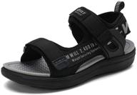 adjustable strap sport sandals for boys - 👦 perfect for outdoor hiking and water activities, by shadowfax logo